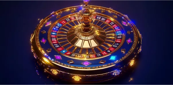 Golden roulette wheel